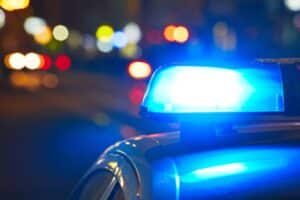 Police car in Knoxville responding to underage drinking and minor in possession cases near the University of Tennessee campus